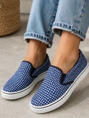 Bernie Mev Verona Woven Slip-On Sneakers EU 37 US 6.5-7  NWT